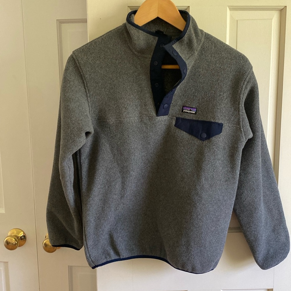Boys Patagonia Fleece Pull Over Gray